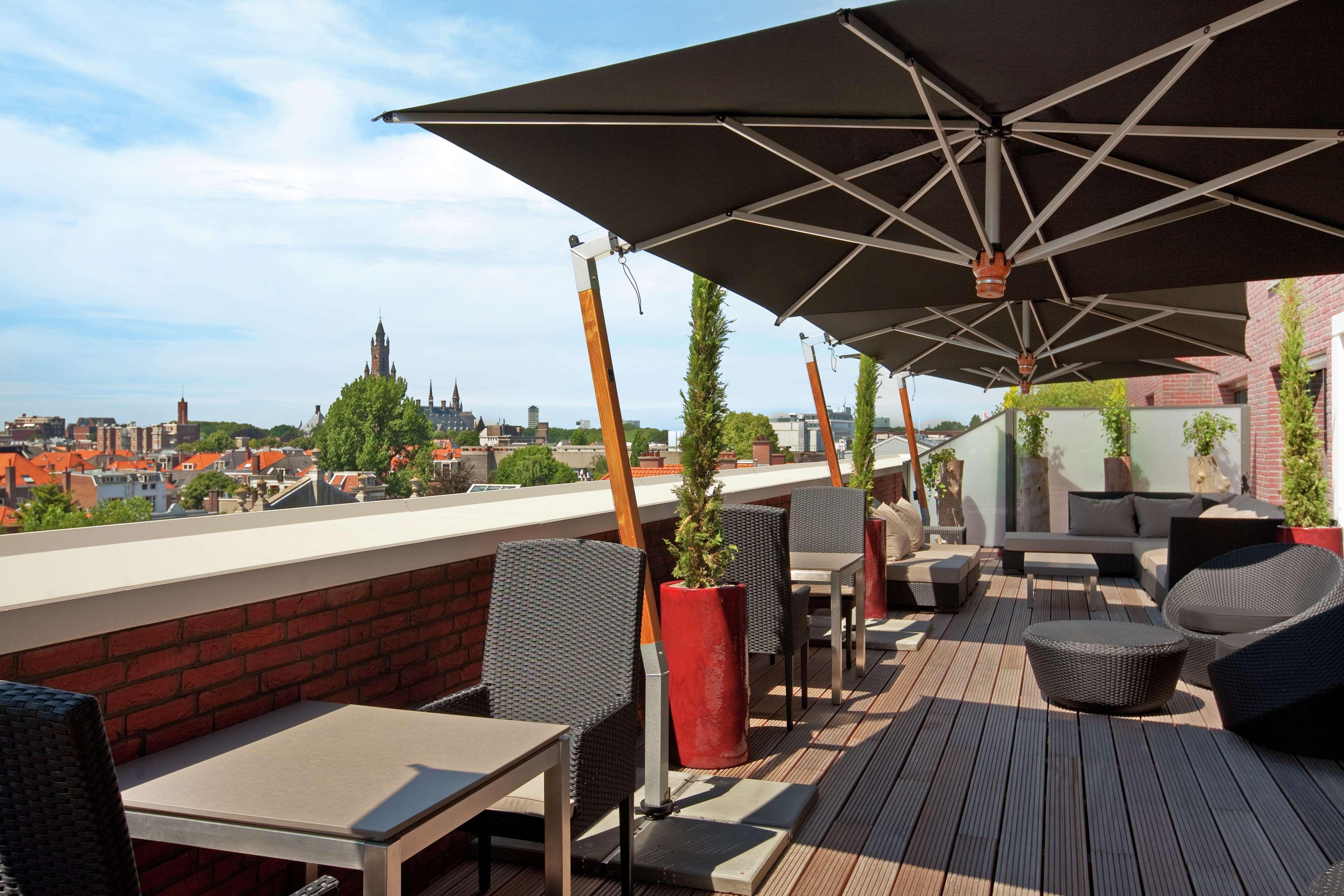 Hilton The Hague Otel Dış mekan fotoğraf The rooftop terrace
